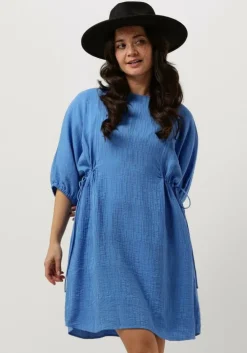 blauwe msch copenhagen mini jurk mschamalia 3/4 dress