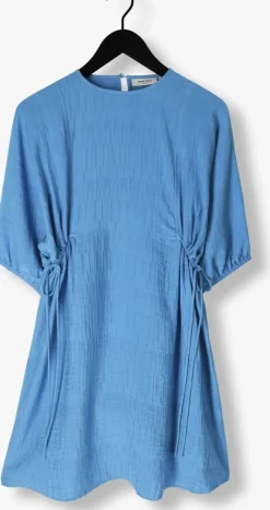 blauwe msch copenhagen mini jurk mschamalia 3/4 dress