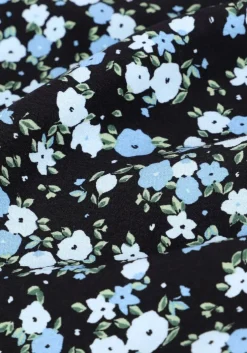 blauwe msch copenhagen midi jurk kalika jalina dress aop