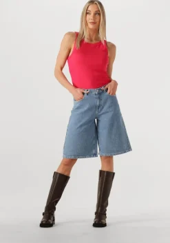 blauwe msch copenhagen shorts mschelida ada denim shorts