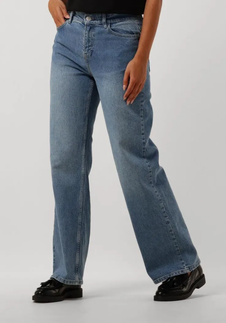 blauwe msch copenhagen straight leg jeans mschbine ada relaxed jeans