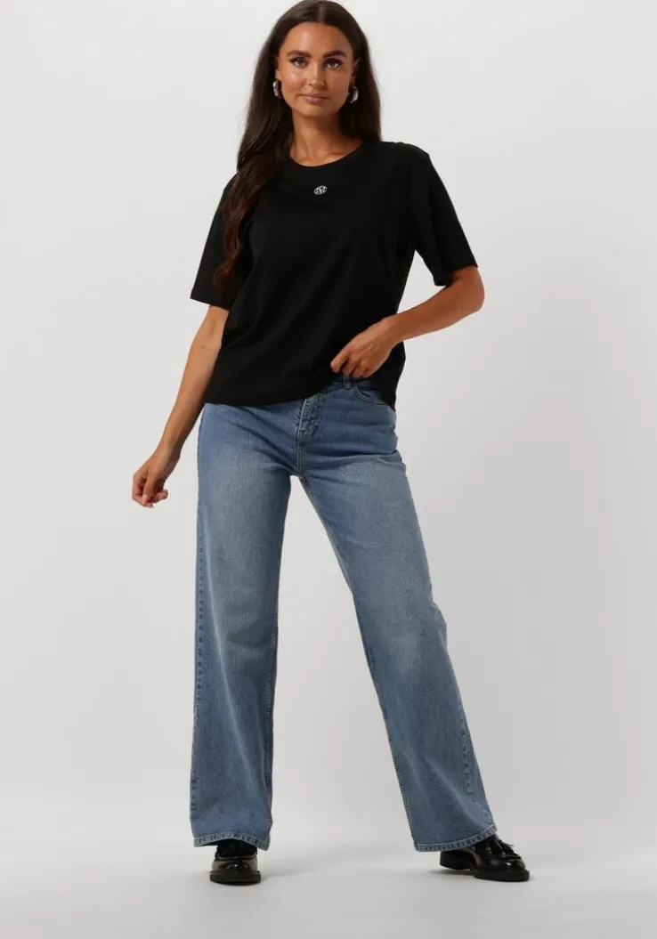 blauwe msch copenhagen straight leg jeans mschbine ada relaxed jeans