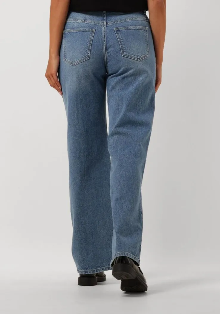 blauwe msch copenhagen straight leg jeans mschbine ada relaxed jeans