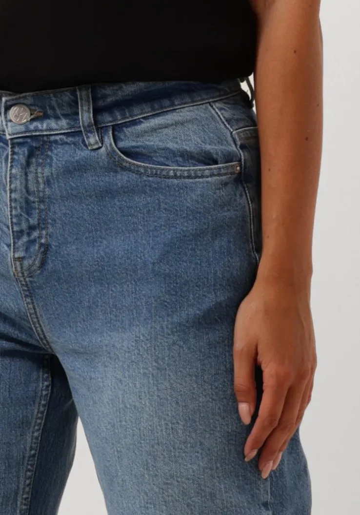 blauwe msch copenhagen straight leg jeans mschbine ada relaxed jeans