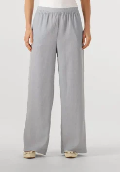 blauwe msch copenhagen wijde broek mschkinley hw pants stp