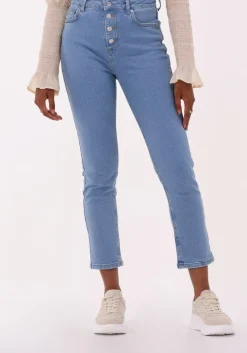 blauwe na-kd skinny jeans button up skinny jeans