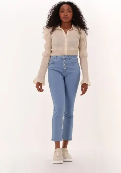 blauwe na-kd skinny jeans button up skinny jeans