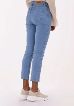 blauwe na-kd skinny jeans button up skinny jeans