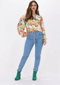 blauwe na-kd skinny jeans button up skinny jeans