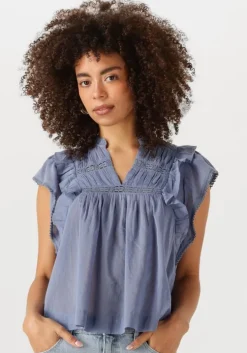 blauwe neo noir blouses jayla s voile top