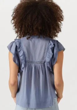 blauwe neo noir blouses jayla s voile top