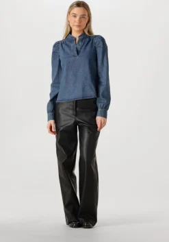 blauwe neo noir blouses rosslyn denim blouse