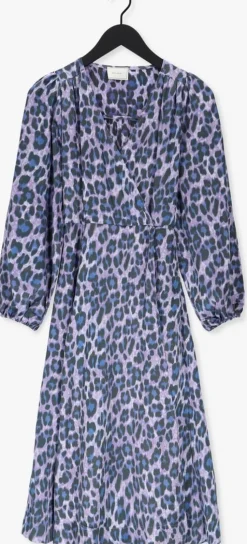 blauwe neo noir midi jurk hannah leo frenzy dress