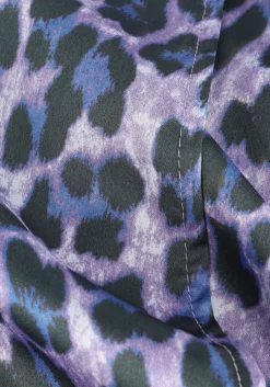 blauwe neo noir midi jurk hannah leo frenzy dress