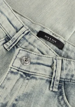 blauwe nik & nik straight leg jeans fenna denim pants