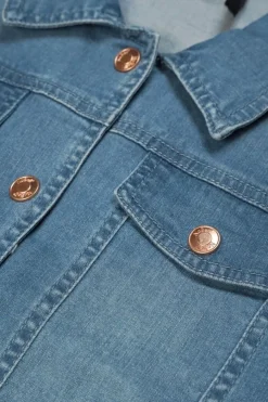 blauwe nobell spijkerjas bodil girls denim jacket blue