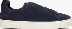 blauwe nokwol lage sneakers connor