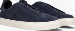 blauwe nokwol lage sneakers connor