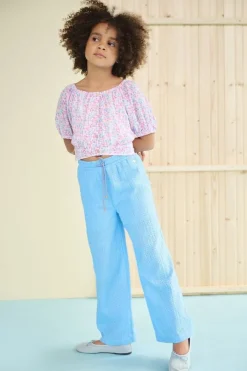 blauwe nono blouses tomas cropped blouse