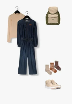blauwe nono jumpsuit sasal denim jumpsuit