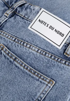 blauwe notes du nord straight leg jeans demi blue jeans