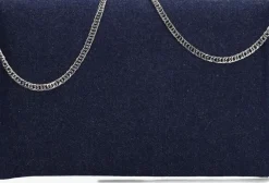 blauwe notre-v clutch 3207