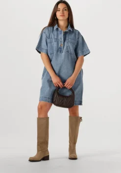 blauwe notre-v mini jurk nv-faye