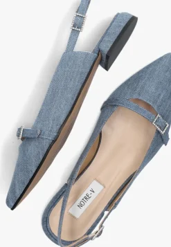 blauwe notre-v slingbacks 122219