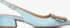 blauwe notre-v slingbacks 3341