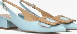 blauwe notre-v slingbacks 3341