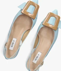 blauwe notre-v slingbacks 3341