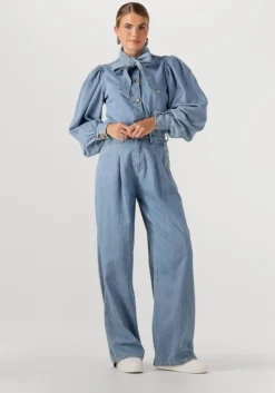 blauwe notre-v wide jeans nv-gwenith