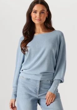 blauwe nukus top batwing pullover lurex
