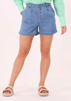 blauwe object jeans ocean hw denim shorts