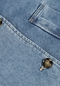 blauwe object spijkerjas objtilla gro l/s lo denim jacket