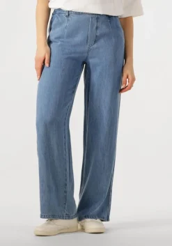 blauwe object wide jeans objframe lisa wide mw pants