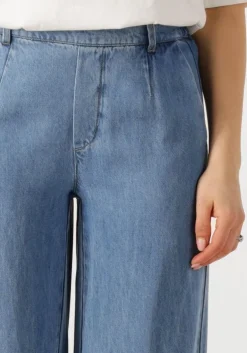 blauwe object wide jeans objframe lisa wide mw pants