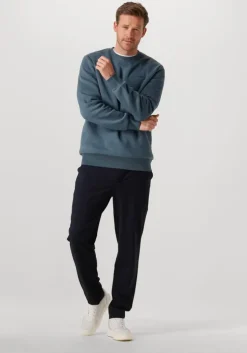 blauwe peak performance sweater original small logo crew men