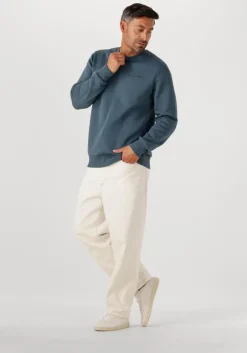 blauwe peak performance sweater original small logo crew men