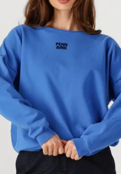 blauwe penn & ink trui sweater w25f1703