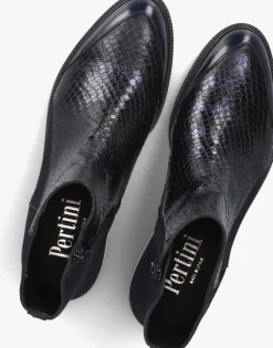blauwe pertini enkellaarsjes 32848