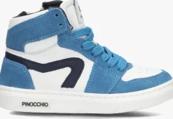 blauwe pinocchio hoge sneakers p1665