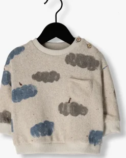 blauwe play up sweater printed jersey sweater