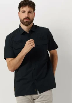 blauwe pme legend casual overhemd short sleeve shirt ctn ottoman