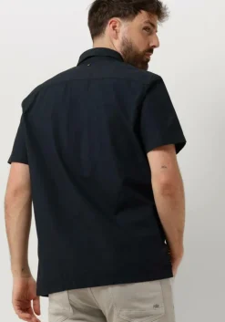 blauwe pme legend casual overhemd short sleeve shirt ctn ottoman