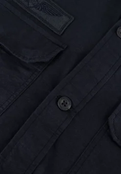 blauwe pme legend casual overhemd short sleeve shirt ctn ottoman