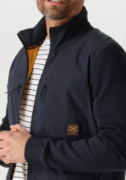 blauwe pme legend jack zip jacket sweat mixed padded