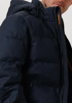 blauwe pme legend parka's semi long jacket yetcraft melange twill