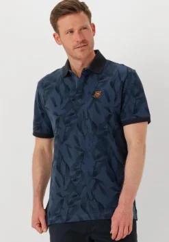 blauwe pme legend polo two tone pique printed