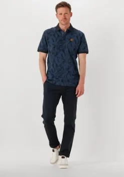 blauwe pme legend polo two tone pique printed